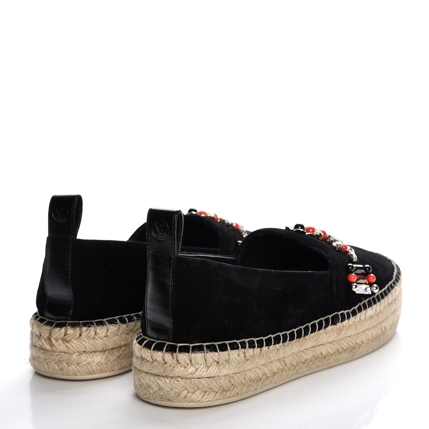Suede Front Pier Espadrille Flats 39 Black