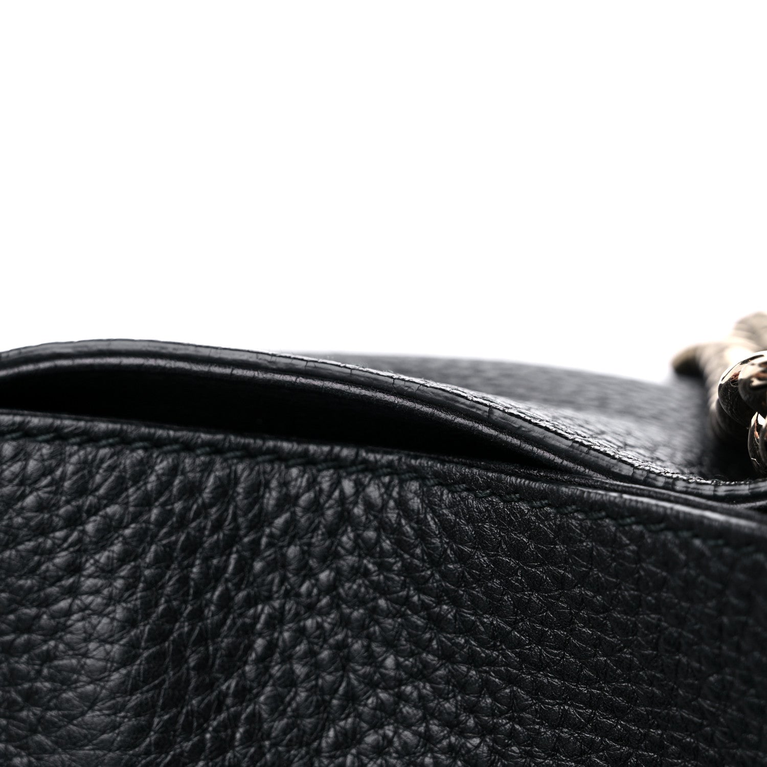Gucci Pebbled Calfskin Medium Soho Chain Shoulder Bag Black 13 of 15