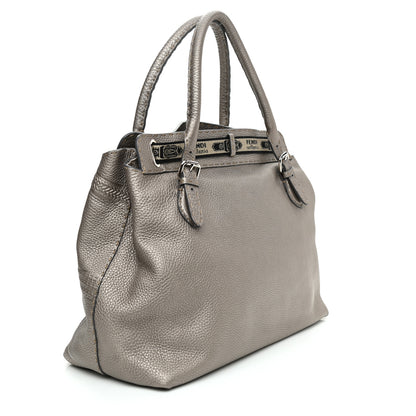 Fendi Cuoio Romano Selleria Large Villa Borghese Tote Peltro 3 of 9