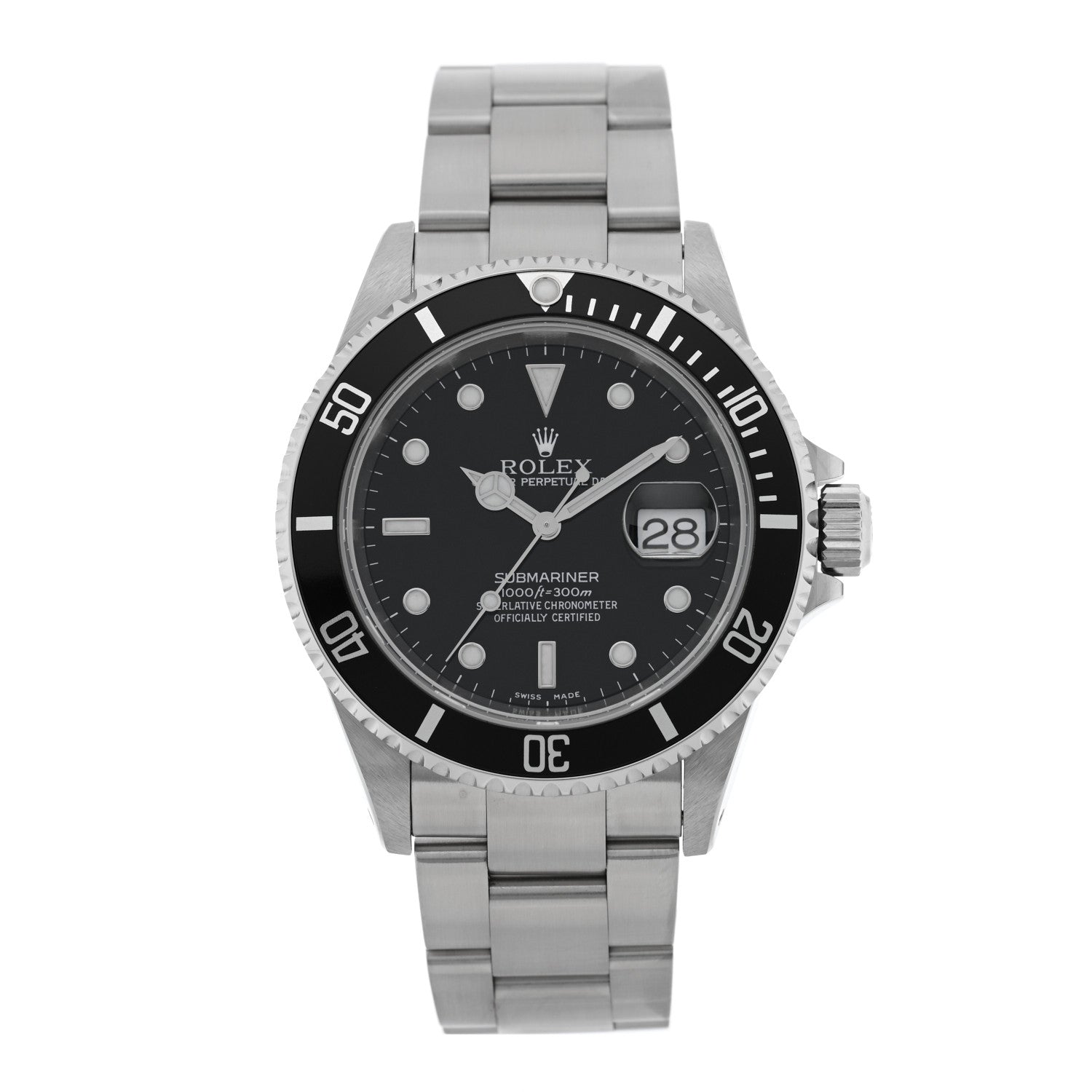 Rolex Stainless Steel 40mm Oyster Perpetual Submariner Date Watch Black 16610 1 of 4