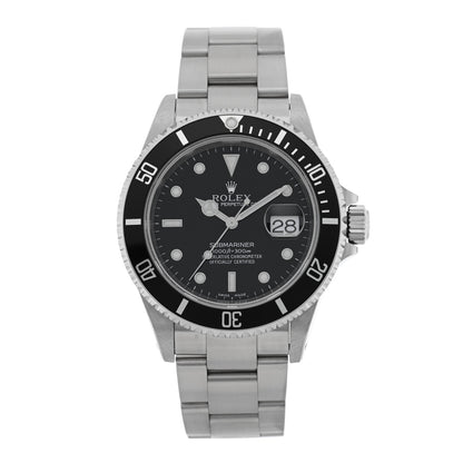 Rolex Stainless Steel 40mm Oyster Perpetual Submariner Date Watch Black 16610 1 of 4