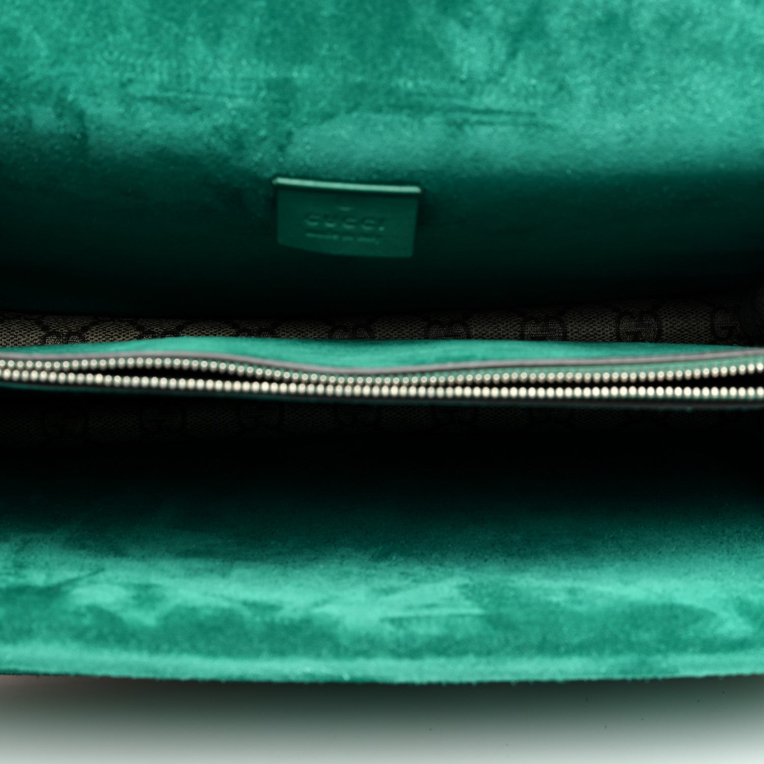 Gucci GG Supreme Monogram Embroidered Medium Dionysus Shoulder Bag Emerald 5 of 13
