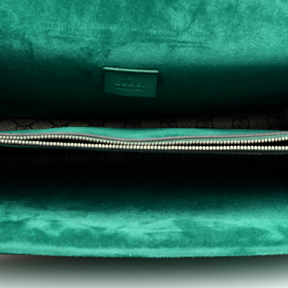 Gucci GG Supreme Monogram Embroidered Medium Dionysus Shoulder Bag Emerald 5 of 13