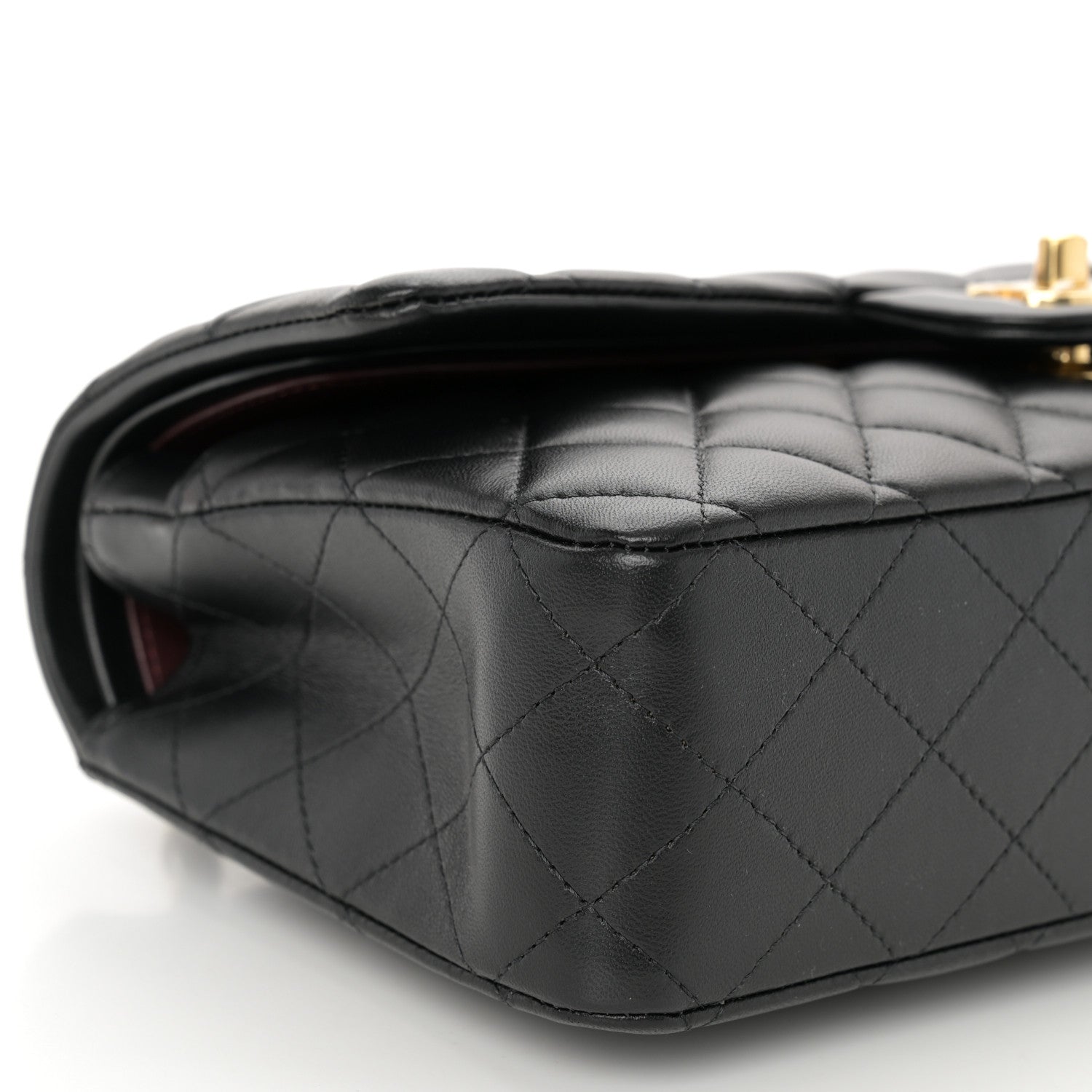 Chanel Lambskin Quilted Medium Double Flap Black 9 of 10
