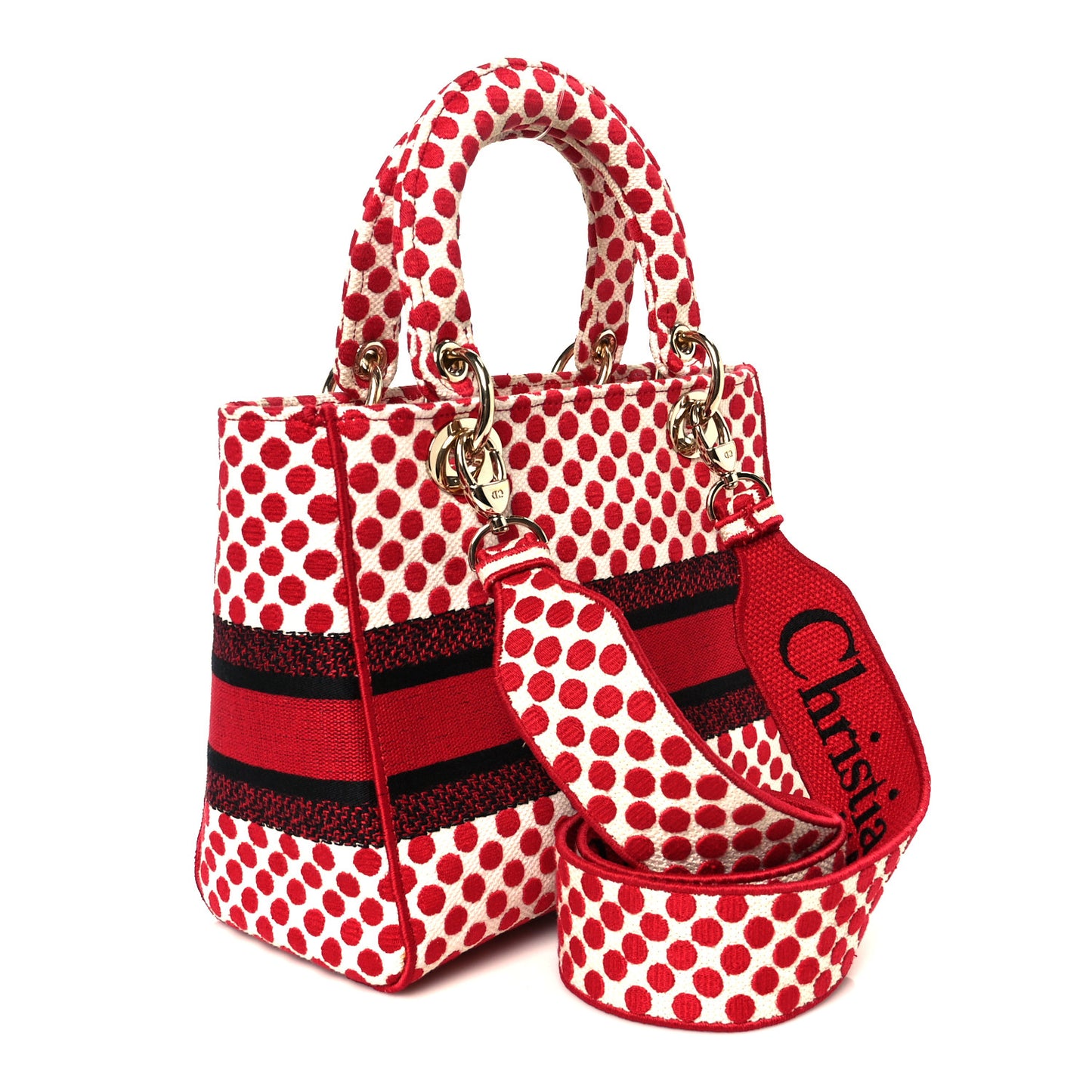 Canvas Medium DiorAmour Dots Lady D-Lite Red