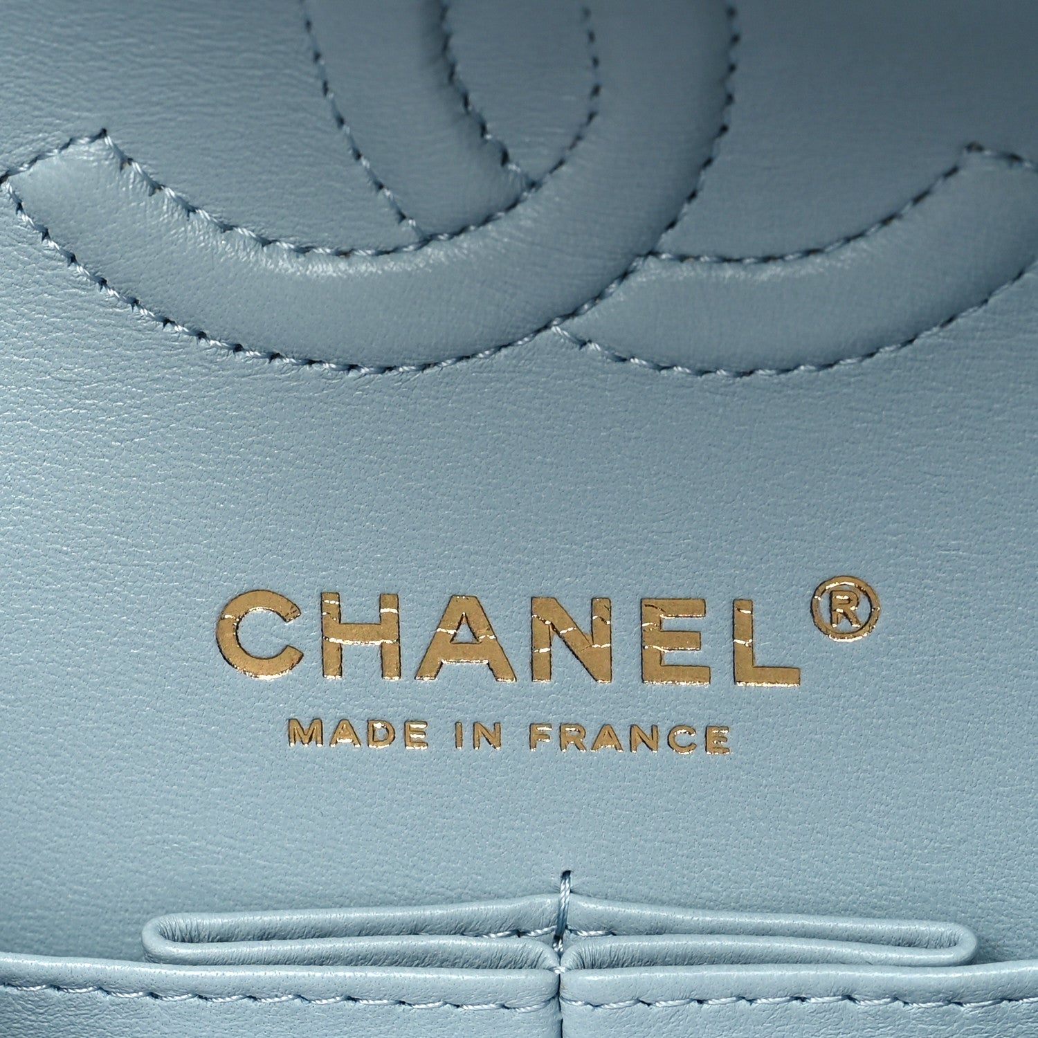 Chanel Caviar Quilted Small Double Flap Light Blue 6 of 10