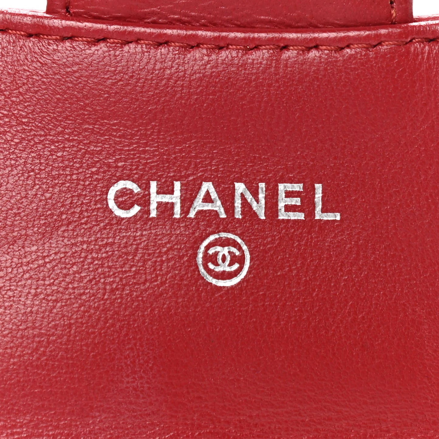 Lambskin Quilted Coin Purse Red