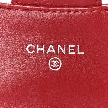 Chanel Lambskin Quilted Coin Purse Red 14 of 19