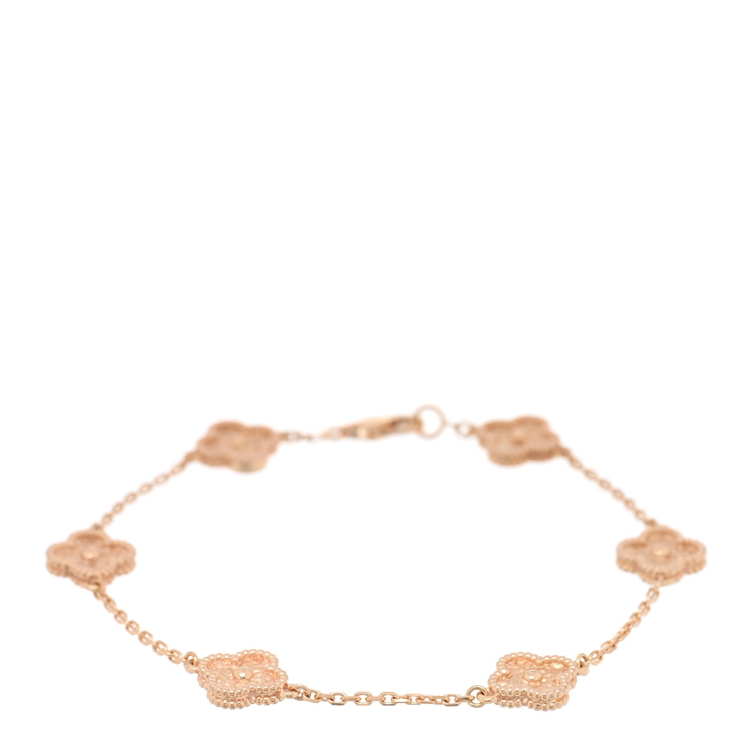 Van Cleef & Arpels 18K Rose Gold 6 Motifs Sweet Alhambra Bracelet 1 of 3