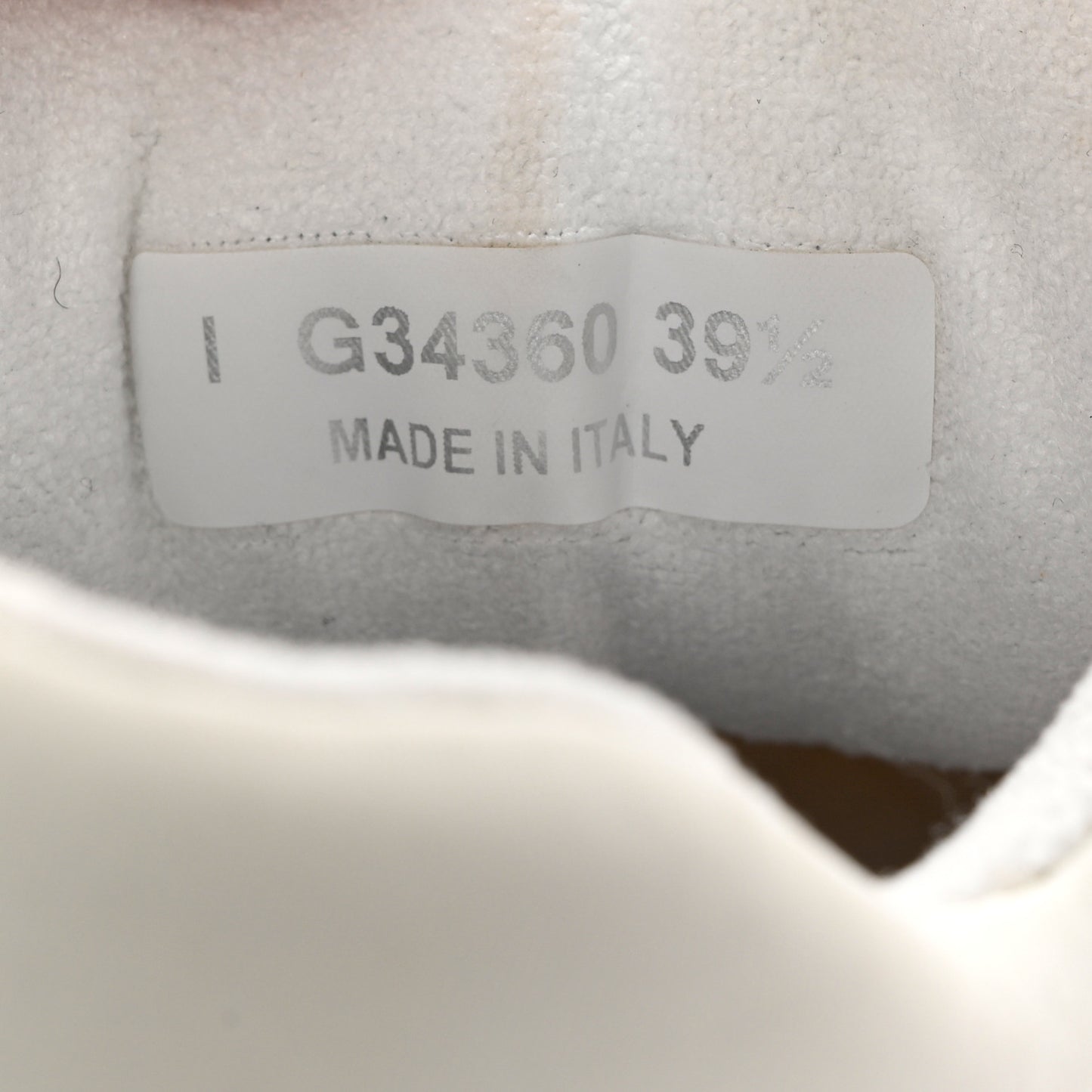 Suede Calfskin Fabric CC Sneakers 39.5 White