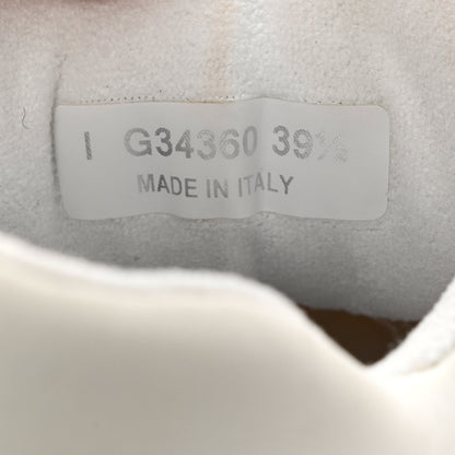 Chanel Suede Calfskin Fabric CC Sneakers 39.5 White 6 of 8