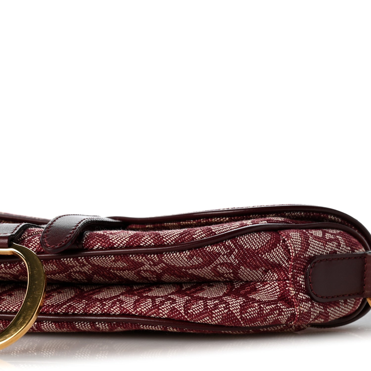 Christian Dior Monogram Saddle Bag Burgundy 9 of 12
