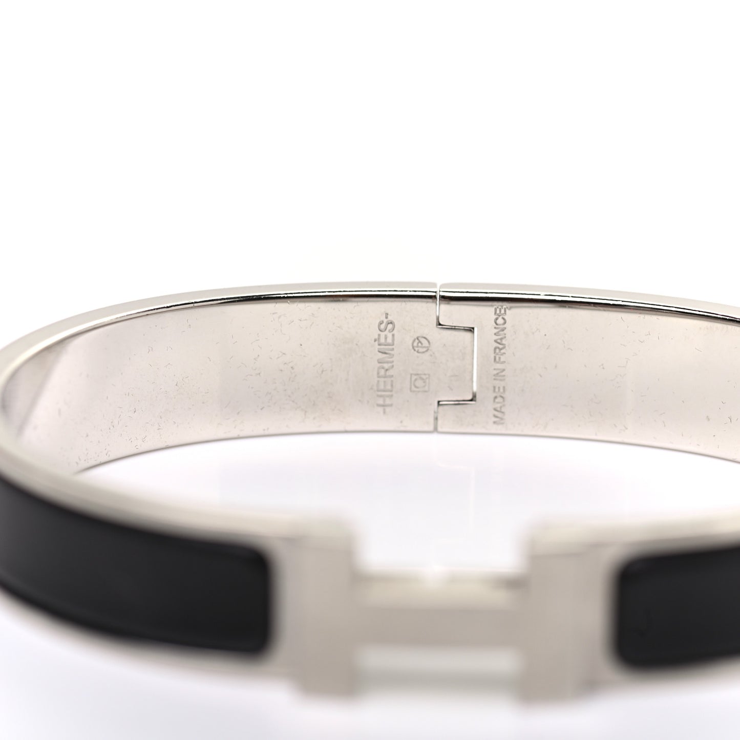 Matte Enamel Narrow Clic Clac HH Bracelet GM Black
