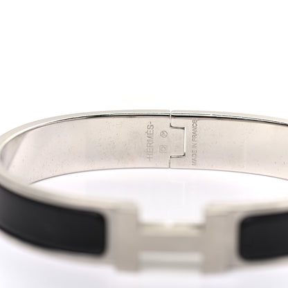 Hermes Matte Enamel Narrow Clic Clac HH Bracelet GM Black 4 of 5