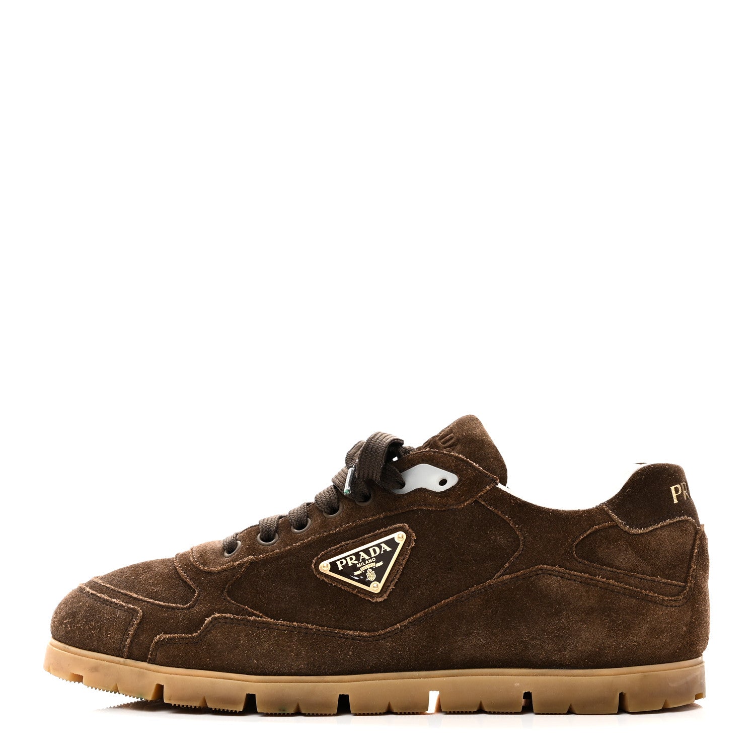 Prada Scamosciato Suede Triangle Mens Trail Sneakers 7 Moro 1 of 10