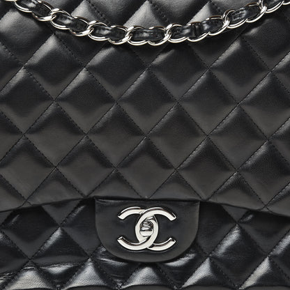 Chanel Lambskin Quilted Maxi Double Flap Black 8 of 15