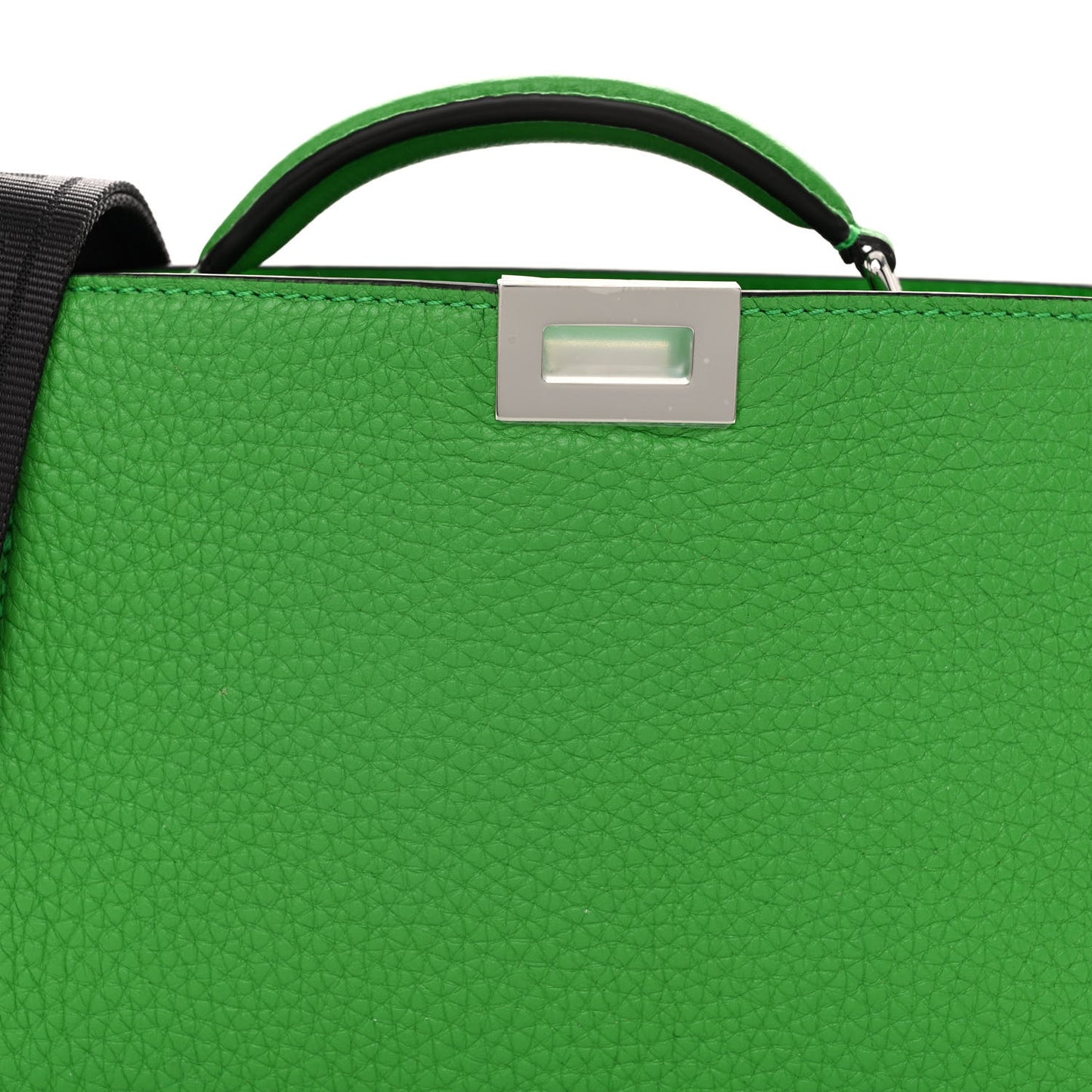 Cuoio Romano Vitello Cover Bi-Color Peekaboo I See U X Cross Satchel Tomatillo