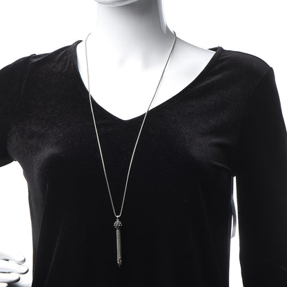 David Yurman Sterling Silver Hematine Cable Berries Tassel Pendant Necklace 2 of 5