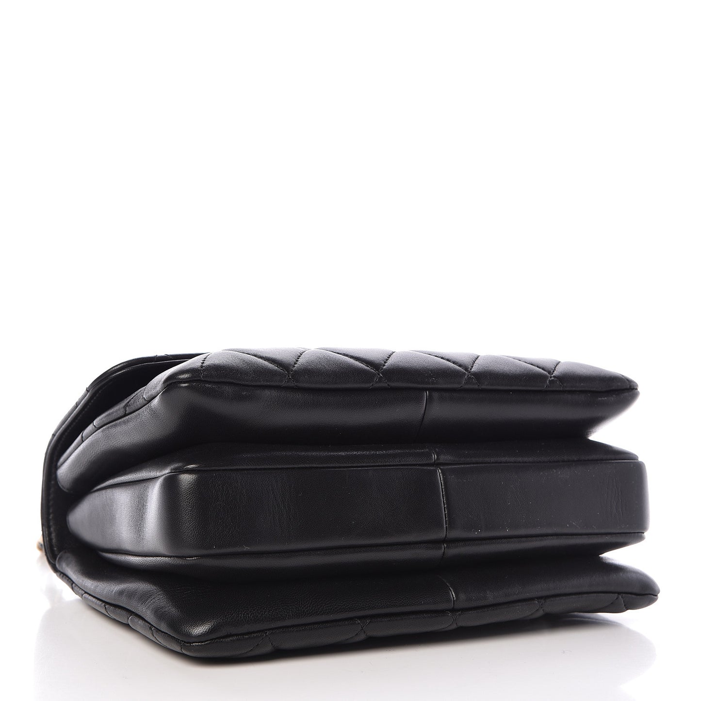 Lambskin Quilted Small Trendy CC Dual Handle Flap Bag Black
