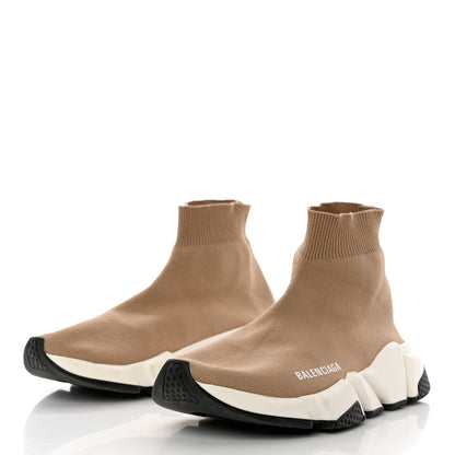 Balenciaga Neoprene Knit Womens Speed Sneakers 36 Beige 3 of 11