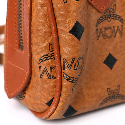 MCM Visetos Mini Boston Bag Cognac 17 of 28