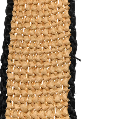 Fendi Straw Vitello King Plexiglass Woven Medium Fendi Sunshine Shopper Tote Natural Black 11 of 13