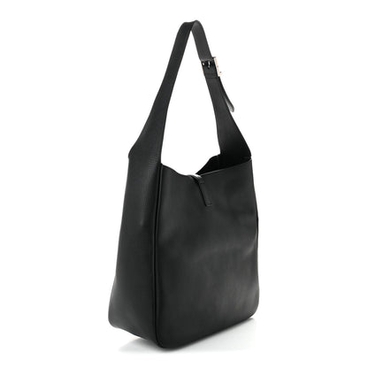 Saint Laurent Smooth Calfskin Large Le 5 A 7 Soft Hobo Black 2 of 9