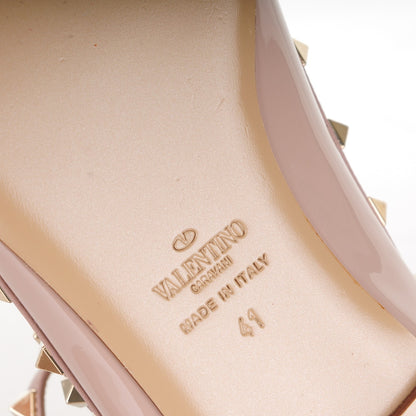 Valentino Garavani Patent Rockstud Cage Ballerina Flats 41 Poudre 6 of 6