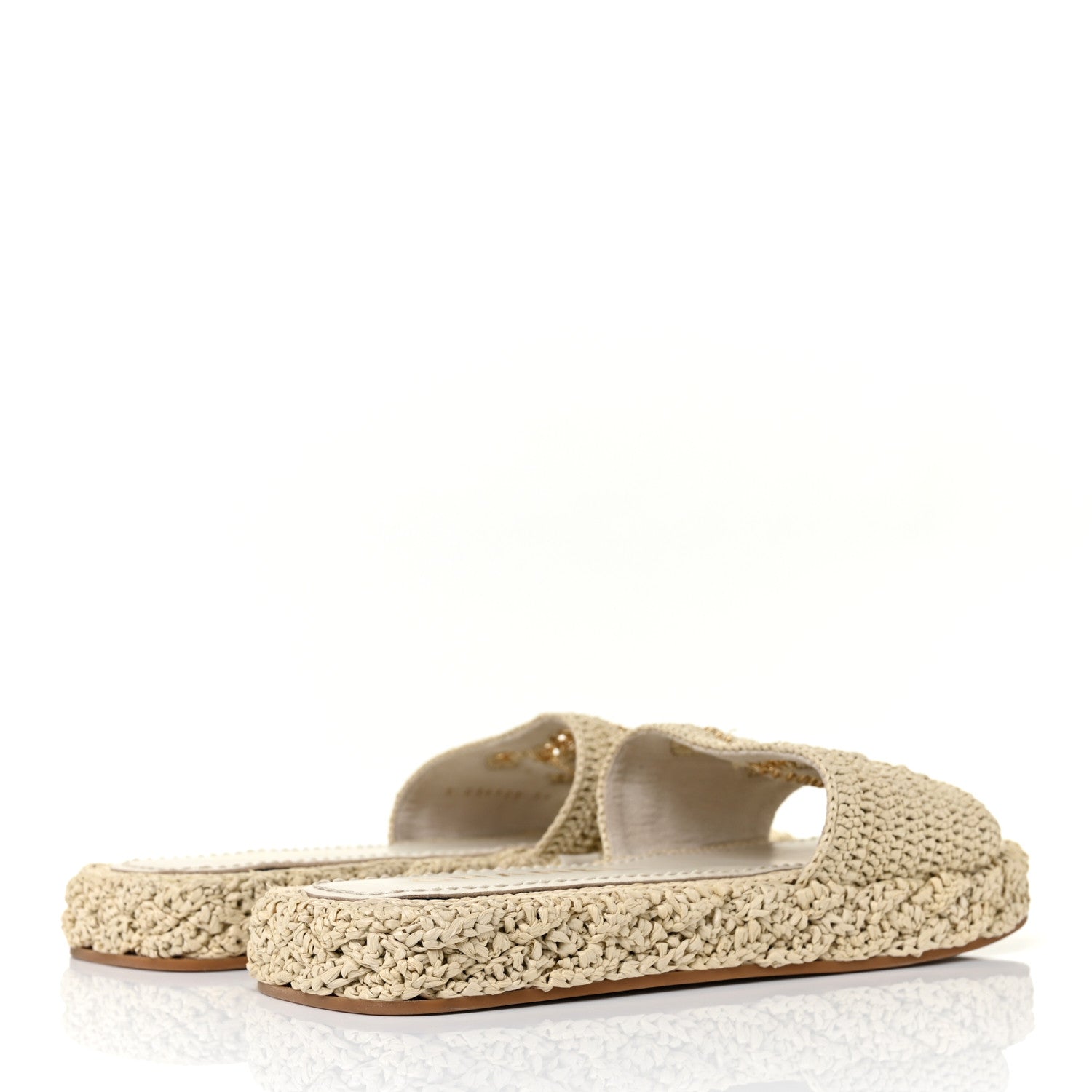 Chanel Cord Braided CC Mules 39 Light Beige 4 of 10