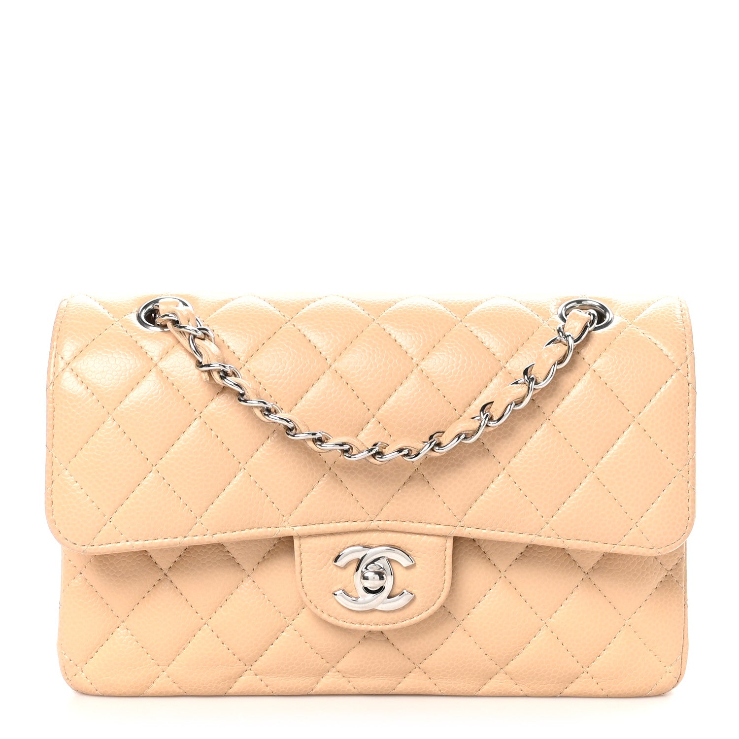 Chanel Caviar Quilted Small Double Flap Beige 1 of 11