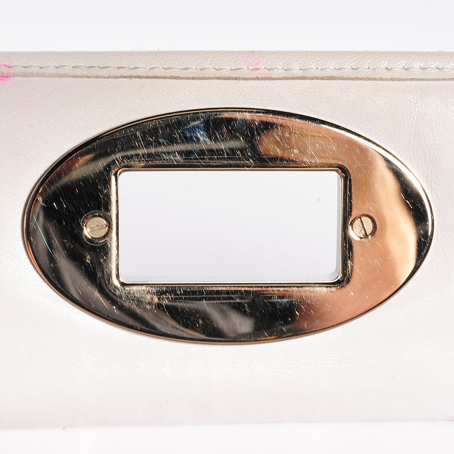 Lambskin Chocolate Bar Mademoiselle Flap Black White