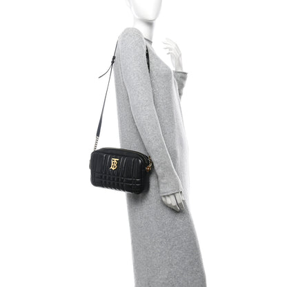Burberry Calfskin Quilted Small Lola Camera Bag Black 2 of 10