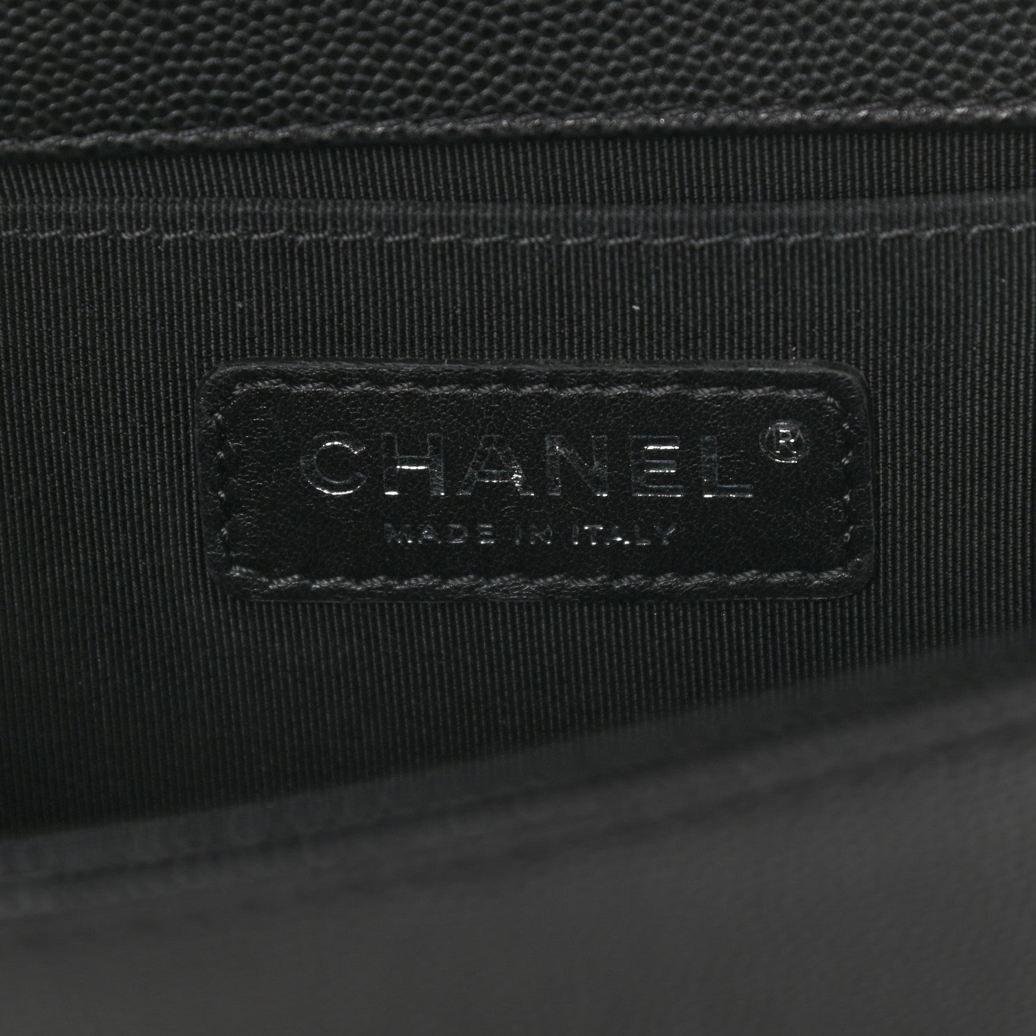 Chanel Caviar Chevron Quilted Small Boy Flap Black 6 of 9