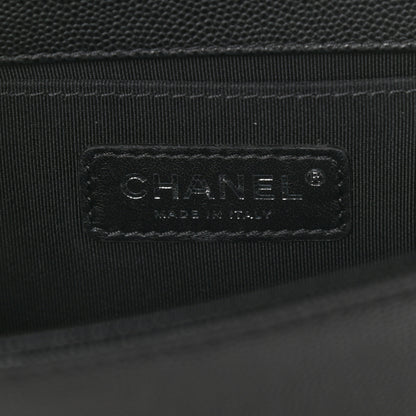 Chanel Caviar Chevron Quilted Small Boy Flap Black 6 of 9