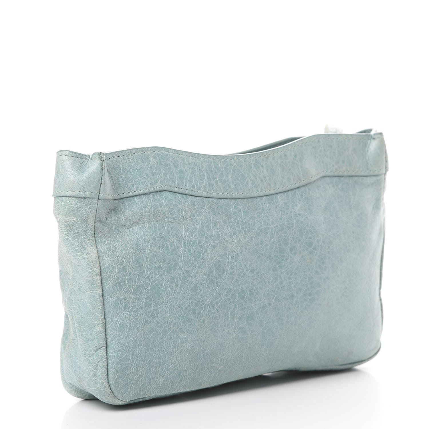 Balenciaga Chevre Porte Toilette Makeup Clutch Sky Blue 2 of 9