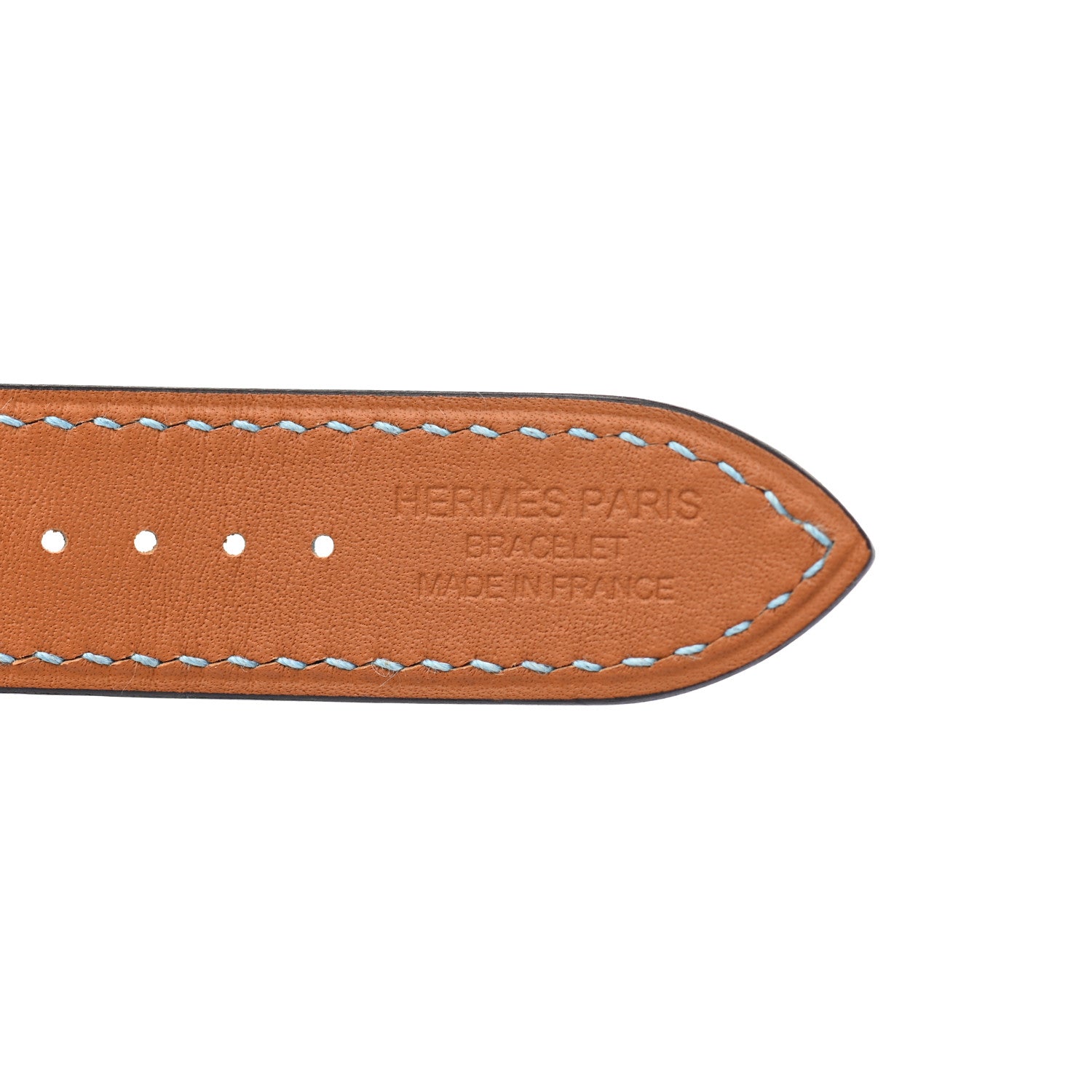 Hermes Epsom 38mm Apple Watch Double Tour Band Bleu Paon 5 of 10