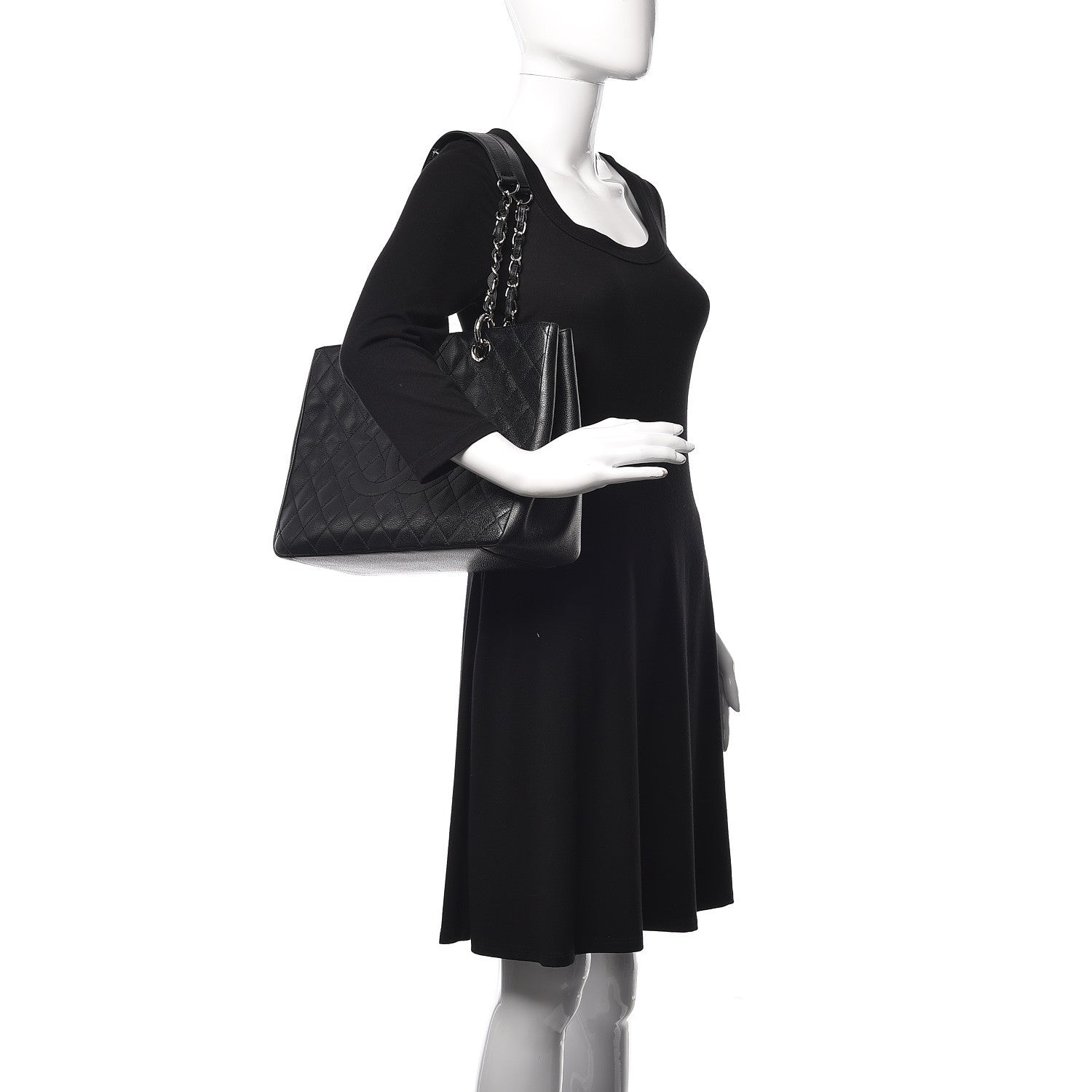 Chanel Caviar Quilted Grand Shopping Tote GST Black 2 of 9