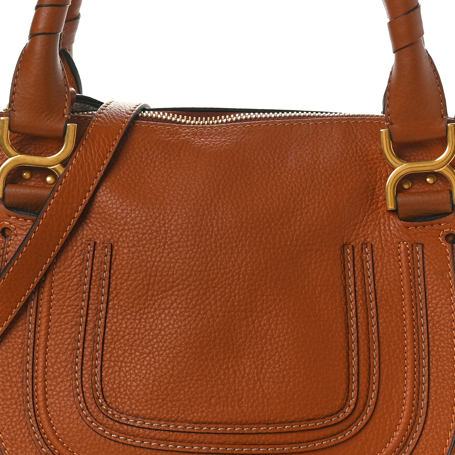Chloe Calfskin Medium Marcie Satchel Tan 7 of 9
