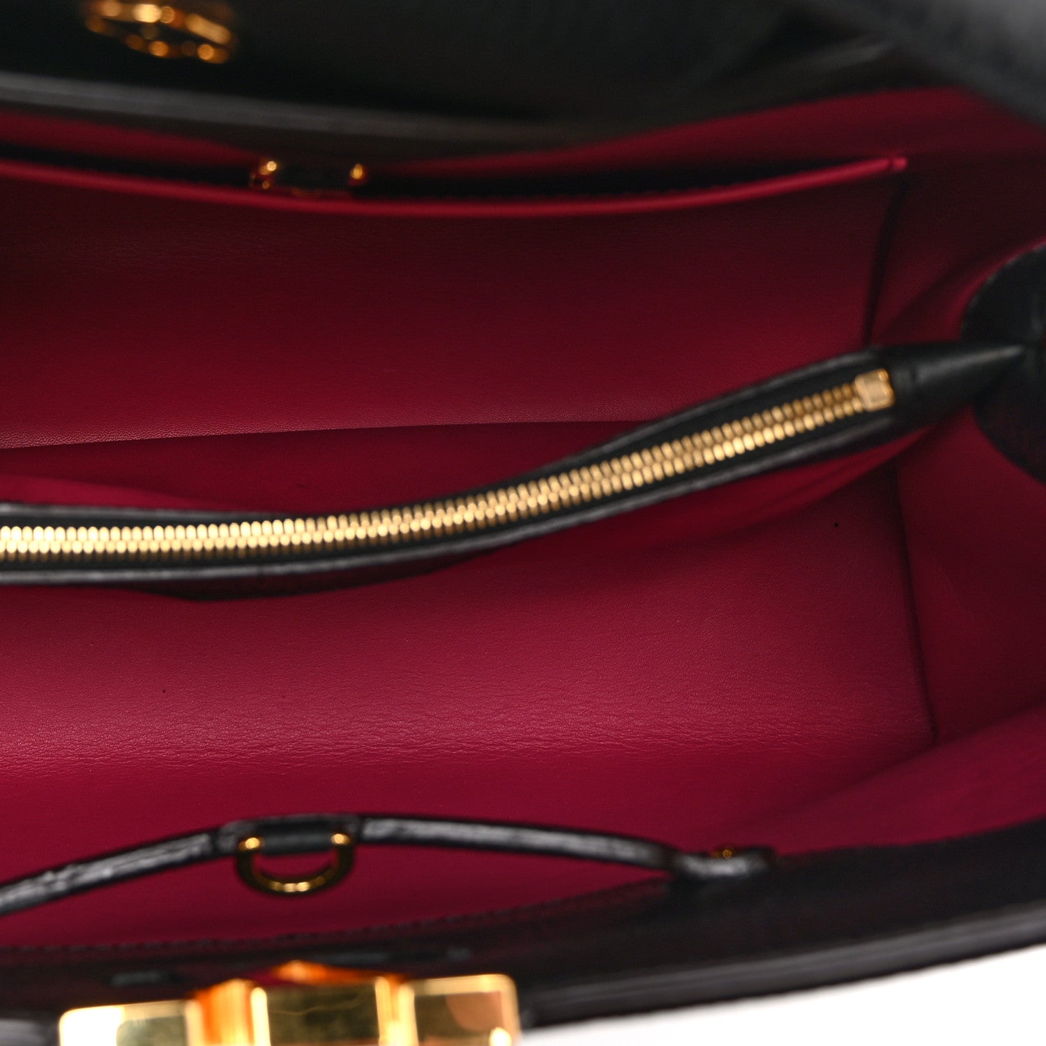 Louis Vuitton Taurillon Capucines MM Black Fuchsia 5 of 10