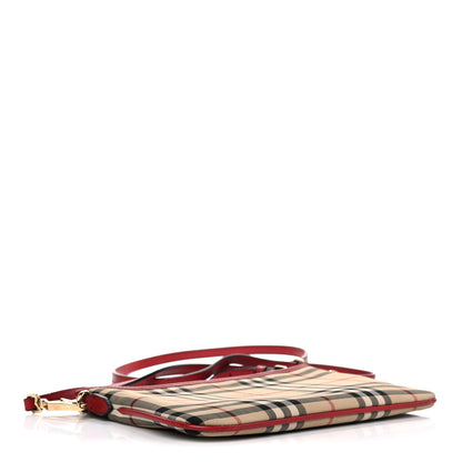 Burberry Horseferry Check Crossbody Clutch Bag Parade Red 3 of 12