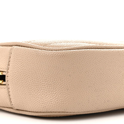 Saint Laurent Grain De Poudre Matelasse Monogram Mini Lou Camera Bag Dark Beige 9 of 13