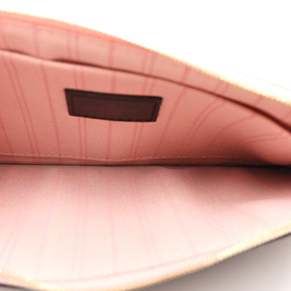 Louis Vuitton Damier Ebene Neo Neverfull MM Rose Ballerine 7 of 14
