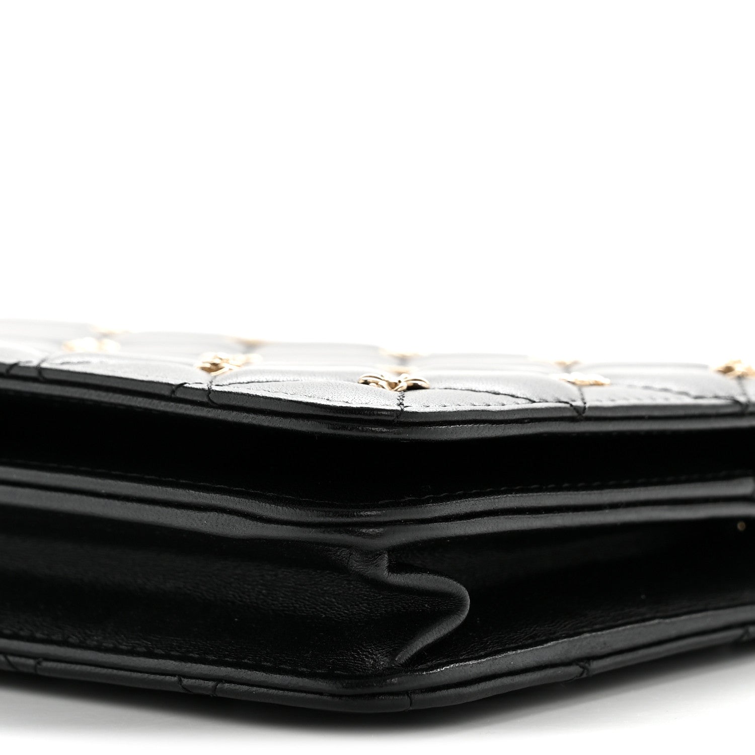 Chanel Lambskin Quilted All About Chanel Charm Wallet On Chain WOC Black 11 of 13