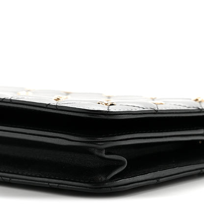 Chanel Lambskin Quilted All About Chanel Charm Wallet On Chain WOC Black 11 of 13