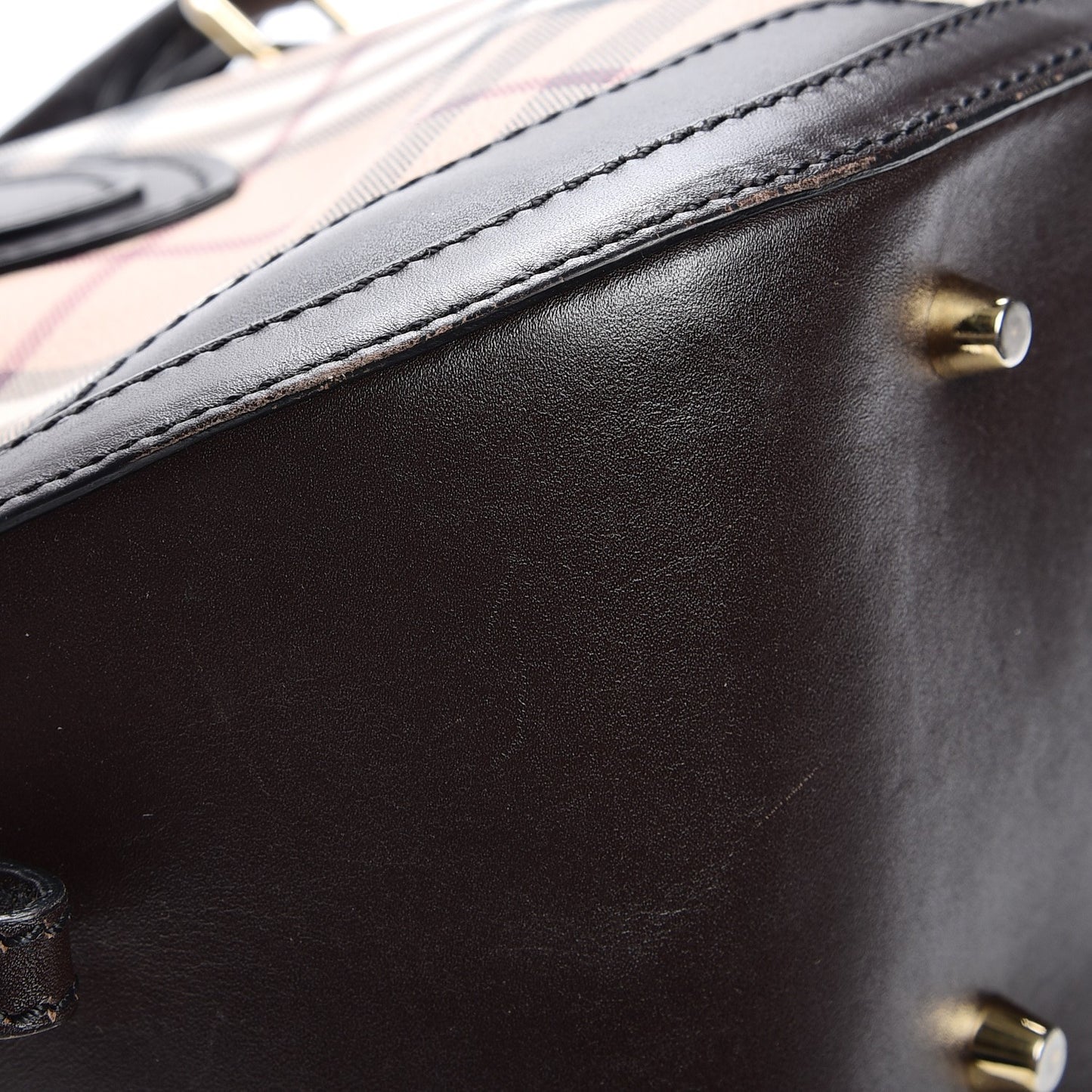 Haymarket Check Small Orchard Bowling Bag Chocolate