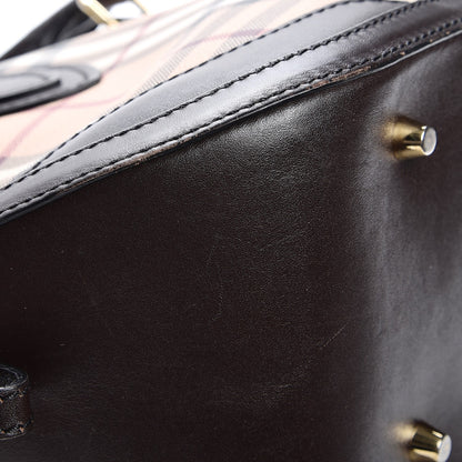 Burberry Haymarket Check Small Orchard Bowling Bag Chocolate 13 of 17
