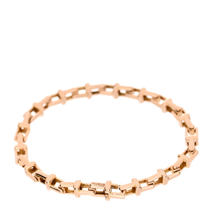 Tiffany 18K Rose Gold Narrow Tiffany T Chain Bracelet 2 of 4