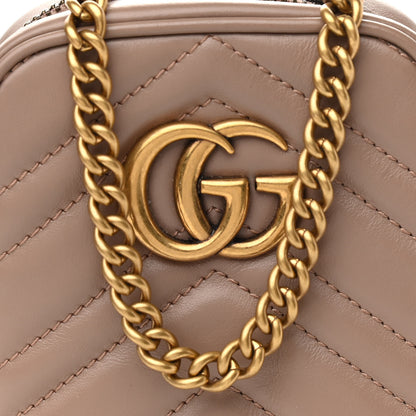Gucci Calfskin Matelasse Mini GG Marmont Crossbody Bag Porcelain Rose 8 of 11