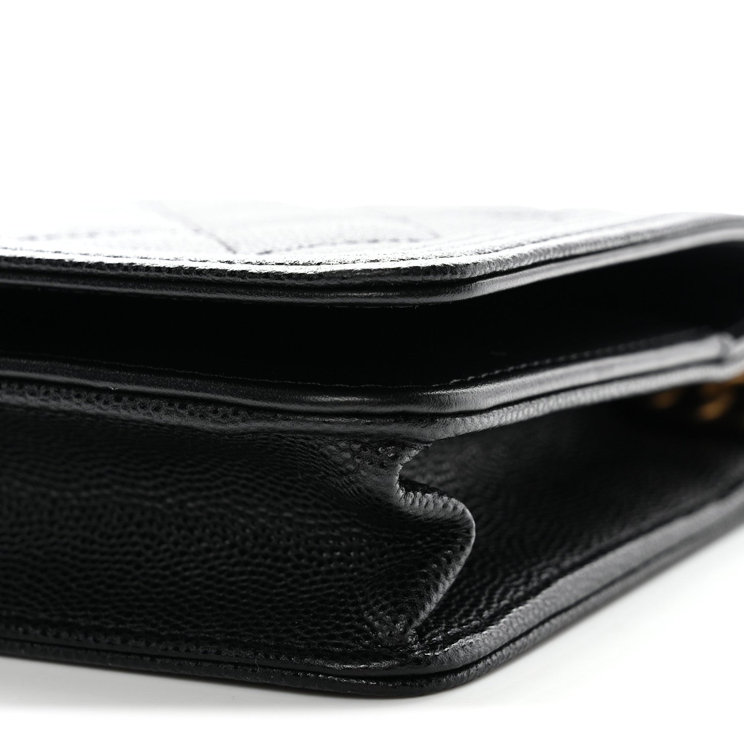Chanel Caviar Quilted Boy Wallet On Chain WOC Black 34 of 43