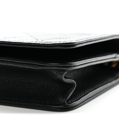 Chanel Caviar Quilted Boy Wallet On Chain WOC Black 34 of 43